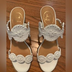 White Jack Rogers sandals/heels